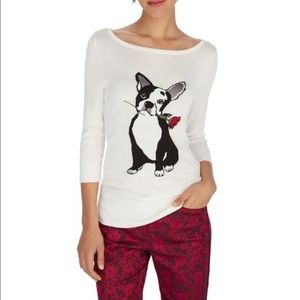 White House Black Market Frenchie Dog Sweater